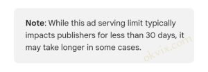 The number of ads you can show has been limited